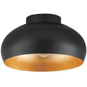 Eglo Ceiling Light Fitting Mogano 2, Flush Mount Ceiling lamp, Living Room and Hallway Lighting Made of Metal in Black and Gold, E27 Socket Eglo Ceiling Light Fitting Mogano 2, Flush Mount Ceiling lamp, Living Room and Hallway Lighting Made of Metal in Black and Gold, E27 Socket