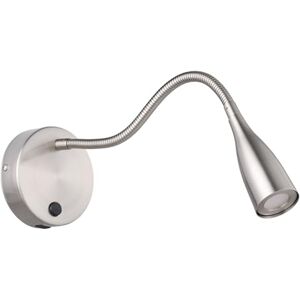 Eglo LED Bedside Wall Light Olivandino 1, Indoor Reading lamp with Adjustable swan Neck, Switch and USB Charging Function, Bedroom and Living Room Lighting, Metal in Silver, Warm White Eglo LED Bedside Wall Light Olivandino 1, Indoor Reading lamp with Adjustable swan Neck, Switch and USB Charging Function, Bedroom and Living Room Lighting, Metal in Silver, Warm White