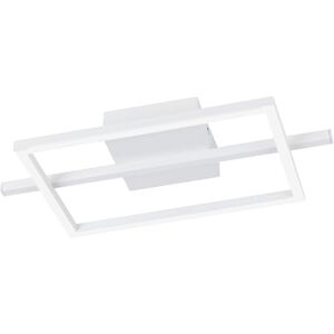 Eglo LED Ceiling Light Fitting Amandolo, Square Ceiling lamp dimmable with Remote Control, Geometric Light Fixture Made of White Metal, Warm White-Cold White, RGB Backlight Eglo LED Ceiling Light Fitting Amandolo, Square Ceiling lamp dimmable with Remote Control, Geometric Light Fixture Made of White Metal, Warm White-Cold White, RGB Backlight