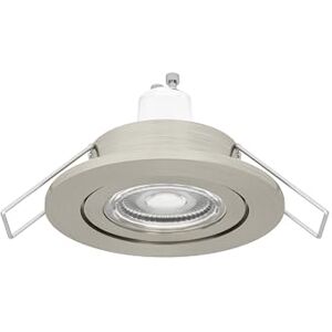 Eglo LED Recessed Spotlight Barranco, Ceiling Spot for Bathroom, Silver Plastic Light, Warm White Bathroom Lamp, Including GU10 Bulb, IP44 Eglo LED Recessed Spotlight Barranco, Ceiling Spot for Bathroom, Silver Plastic Light, Warm White Bathroom Lamp, Including GU10 Bulb, IP44