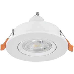 Eglo LED Recessed Spotlight Barranco, Ceiling Spot for Living Room, Adjustable Light Fixture Made of White Plastic, Neutral White, Including GU10 Bulb Eglo LED Recessed Spotlight Barranco, Ceiling Spot for Living Room, Adjustable Light Fixture Made of White Plastic, Neutral White, Including GU10 Bulb