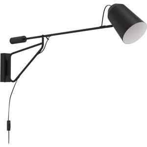 Eglo Indoor wall Light Loreto 1, Flexible lamp with Swing arm, Living Room and Hallway Lighting Fixture, Reading lamp Made of Black and White Metal, E27 Socket Eglo Indoor wall Light Loreto 1, Flexible lamp with Swing arm, Living Room and Hallway Lighting Fixture, Reading lamp Made of Black and White Metal, E27 Socket