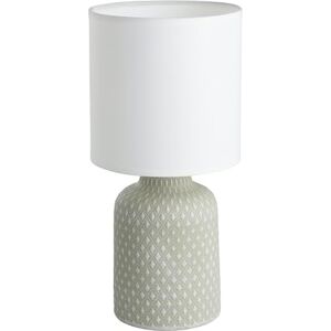 Eglo Bellariva Table lamp, 97774, Bedside lamp, Ceramic in Grey, Textile in White, Living Room lamp, lamp with Switch, E14 Socket Eglo Bellariva Table lamp, 97774, Bedside lamp, Ceramic in Grey, Textile in White, Living Room lamp, lamp with Switch, E14 Socket