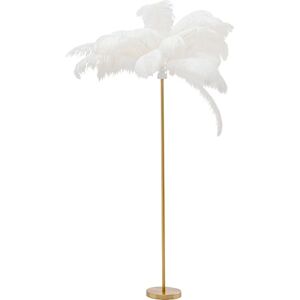 KARE Design Floor Lamp Feather Palm, White, Height 165cm, Standing Lamp, Metal, Floor Light, Home Decor, Decorative Lighting for Living Room, Bulb Not Included KARE Design Floor Lamp Feather Palm, White, Height 165cm, Standing Lamp, Metal, Floor Light, Home Decor, Decorative Lighting for Living Room, Bulb Not Included