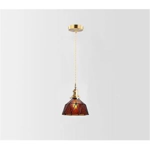 IONAZQTWW Full Copper Stained Glass E27 Bedside Aisle Dining Room Balcony Porch LED Pendant Lighting Fixtures,Led Ceiling Pendant Lamp IONAZQTWW Full Copper Stained Glass E27 Bedside Aisle Dining Room Balcony Porch LED Pendant Lighting Fixtures,Led Ceiling Pendant Lamp