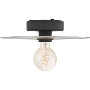 Eglo Ceiling Light Lintmill, Decorative lamp Smoked Glass, Living Room Metal Black and Brass, Grey Ø 30 cm Eglo Ceiling Light Lintmill, Decorative lamp Smoked Glass, Living Room Metal Black and Brass, Grey Ø 30 cm