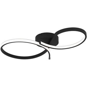 Eglo LED Ceiling lamp Serpins, Curved Ceiling Light Fitting, Living Room Lighting Made of Metal in Black and Plastic in White, Warm White, 34 x 60 cm Eglo LED Ceiling lamp Serpins, Curved Ceiling Light Fitting, Living Room Lighting Made of Metal in Black and Plastic in White, Warm White, 34 x 60 cm