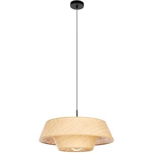 Eglo Pendant Lamp Marford, Hanging Light Above Dining Table, Boho Japanese Room Lamp, Lampshade Made of Natural Raffia, E27 Socket, Ø 50 cm Eglo Pendant Lamp Marford, Hanging Light Above Dining Table, Boho Japanese Room Lamp, Lampshade Made of Natural Raffia, E27 Socket, Ø 50 cm