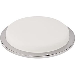 Westinghouse Lighting Opal Frosted Drum Shade with Chrome Band, 24 cm White Westinghouse Lighting Opal Frosted Drum Shade with Chrome Band, 24 cm White