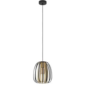 Eglo Pendant Lighting Encinitos, Ceiling Light Fitting Made of Black Metal and Brushed Brass, Hanging lamp for Dining and Living Room, E27 Socket, Ø 10 inches Eglo Pendant Lighting Encinitos, Ceiling Light Fitting Made of Black Metal and Brushed Brass, Hanging lamp for Dining and Living Room, E27 Socket, Ø 10 inches