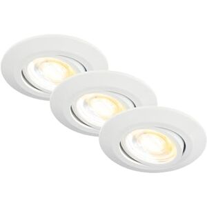 Briloner White LED Recessed Spotlights - Eco, Adjustable, 520 Lumens Briloner White LED Recessed Spotlights - Eco, Adjustable, 520 Lumens