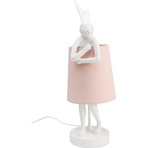 KARE Design Table Lamp Animal Rabbit, White and Rose, Shade Linen, Bar Steel, Bedside Lamp, Elegant Lighting, Room Decor, Bedroom, Living Room, Bulb not Included, 50 x 17 x 20 cm (H/W/D) KARE Design Table Lamp Animal Rabbit, White and Rose, Shade Linen, Bar Steel, Bedside Lamp, Elegant Lighting, Room Decor, Bedroom, Living Room, Bulb not Included, 50 x 17 x 20 cm (H/W/D)