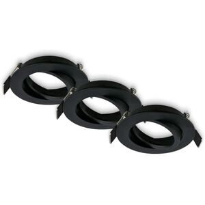 Briloner Set of 3 LED recessed downlights 230V Flat, Adjustable, GU10, max. 7W, Downlight, Ceiling Spotlight, LED Lights, 68mm Hole Size, 8 x 2.2 cm, Black Briloner Set of 3 LED recessed downlights 230V Flat, Adjustable, GU10, max. 7W, Downlight, Ceiling Spotlight, LED Lights, 68mm Hole Size, 8 x 2.2 cm, Black