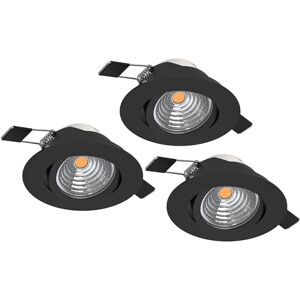 Eglo Set of 3 recessed Spotlight Set Saliceto, dimmable Round Ceiling Spots in Black Aluminium, Neutral White, Ø 8.8 cm Eglo Set of 3 recessed Spotlight Set Saliceto, dimmable Round Ceiling Spots in Black Aluminium, Neutral White, Ø 8.8 cm