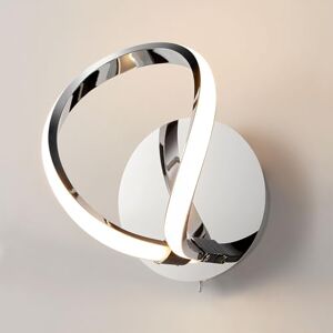 HARPER LIVING Halo 1 LED Wall Light and Sconce with Toggle Switch, Polished Chrome Finish, 12W 680LM, Warm White (3000K), Ideal for Bedroom, Living Room, Hallway, Hotel, B&B HARPER LIVING Halo 1 LED Wall Light and Sconce with Toggle Switch, Polished Chrome Finish, 12W 680LM, Warm White (3000K), Ideal for Bedroom, Living Room, Hallway, Hotel, B&B