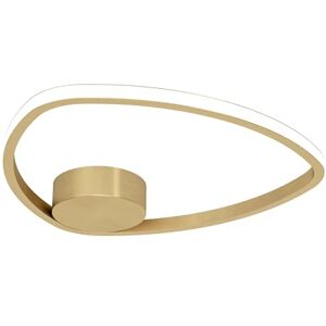 Eglo LED Ceiling Light Fixture Moschella, Flush Mount lamp with dip Switch, Living Room and Office Lighting, Brushed Brass Metal, White Plastic, Warm Cool White Eglo LED Ceiling Light Fixture Moschella, Flush Mount lamp with dip Switch, Living Room and Office Lighting, Brushed Brass Metal, White Plastic, Warm Cool White