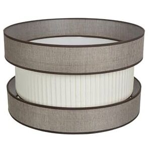 PRENDELUZ Hanging and Standing lampshade for Living Room, E27, Brown-Beige, 40 x 40 x 24 cm, Ideal for Decorating and Providing Ambient Lighting. PRENDELUZ Hanging and Standing lampshade for Living Room, E27, Brown-Beige, 40 x 40 x 24 cm, Ideal for Decorating and Providing Ambient Lighting.