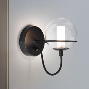 HARPER LIVING 1xG9 Up Wall Light with On/Off Switch, Indoor Wall Lamps Matt Black Finish, Modern Wall Sconce Lights with Globe Glass Shade, Ideal for Bedroom, Living Room, Hallway, Hotel HARPER LIVING 1xG9 Up Wall Light with On/Off Switch, Indoor Wall Lamps Matt Black Finish, Modern Wall Sconce Lights with Globe Glass Shade, Ideal for Bedroom, Living Room, Hallway, Hotel