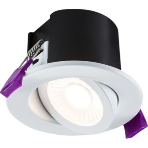 Knightsbridge SpektroLED Evo Tilt Fire Rated IP65 Downlight with 2 x Wattage and 4 x CCT White Knightsbridge SpektroLED Evo Tilt Fire Rated IP65 Downlight with 2 x Wattage and 4 x CCT White