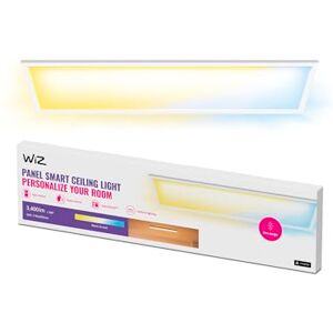 WiZ Tunable White Panel Ceiling Light, Dimmable, 3400 lm, Warm to Cool White, Rectangular, Smart Control via App/Voice via WiFi, White, 07139100 WiZ Tunable White Panel Ceiling Light, Dimmable, 3400 lm, Warm to Cool White, Rectangular, Smart Control via App/Voice via WiFi, White, 07139100
