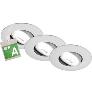 Briloner Set of 3 EEK A LED recessed spotlights 230V swivelling, 2W Each with 360lm and 50,000h Light, Neutral White Light, LED Spotlight, Flat, Ceiling spotlights, recessed Lights, 68mm, 90x24mm Briloner Set of 3 EEK A LED recessed spotlights 230V swivelling, 2W Each with 360lm and 50,000h Light, Neutral White Light, LED Spotlight, Flat, Ceiling spotlights, recessed Lights, 68mm, 90x24mm