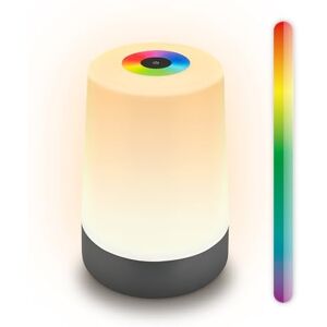 Briloner Rechargeable LED Table Lamp, RGB IP44, Nightlight with Touch Control, Dimmable, Replaceable Battery, LED Bedside Table Light, Battery Camping Light, Outdoor, 9x13 cm, Anthracite Briloner Rechargeable LED Table Lamp, RGB IP44, Nightlight with Touch Control, Dimmable, Replaceable Battery, LED Bedside Table Light, Battery Camping Light, Outdoor, 9x13 cm, Anthracite