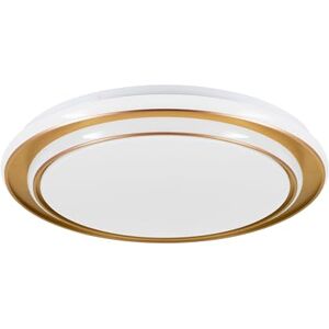 Eglo LED Ceiling Light Fixture Moschetta, Round with Remote, Hallway Flush Mount lamp, Bedroom Lighting, Metal Gold & White Plastic, Warm to Cool White, Ø 49 cm Eglo LED Ceiling Light Fixture Moschetta, Round with Remote, Hallway Flush Mount lamp, Bedroom Lighting, Metal Gold & White Plastic, Warm to Cool White, Ø 49 cm