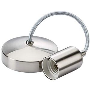 Knightsbridge 6 Inch E27, Contemporary Pendant Set in Brushed Chrome Knightsbridge 6 Inch E27, Contemporary Pendant Set in Brushed Chrome