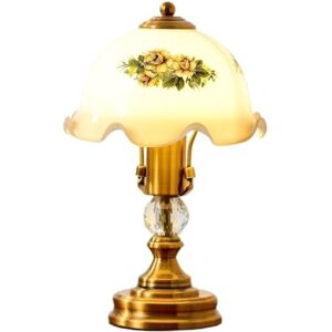 TAIYUESHAN Bedside Table Lamp Simple Retro Metal Bedside Lamp Nightstand Lamp With Glass Shade Desk Lamp Push Button Switch Nightstand Lamp For Bedroom(B) TAIYUESHAN Bedside Table Lamp Simple Retro Metal Bedside Lamp Nightstand Lamp With Glass Shade Desk Lamp Push Button Switch Nightstand Lamp For Bedroom(B)