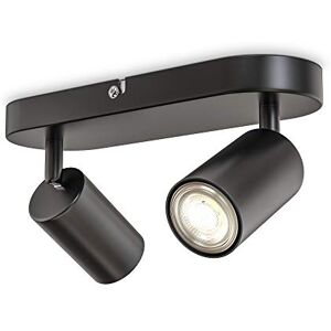B.K.Licht Ceiling Light, 2 Adjustable Spots, GU10 Sockets, Bulbs not Included, Rotatable Spotlight for Kitchen, Dining Room, Bedroom, Metal Spotbar, Flexible Design IP20 230V, 27 cm / 10.6 cm, Black B.K.Licht Ceiling Light, 2 Adjustable Spots, GU10 Sockets, Bulbs not Included, Rotatable Spotlight for Kitchen, Dining Room, Bedroom, Metal Spotbar, Flexible Design IP20 230V, 27 cm / 10.6 cm, Black
