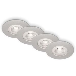 Briloner Set of 4 recessed Ceiling Lights, dimmable, Ultra-Flat LED recessed Lights, Bathroom recessed Spotlight, Bathroom recessed spot IP44, matt Chrome, 90x25mm (DxH) Briloner Set of 4 recessed Ceiling Lights, dimmable, Ultra-Flat LED recessed Lights, Bathroom recessed Spotlight, Bathroom recessed spot IP44, matt Chrome, 90x25mm (DxH)