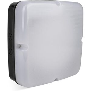 Bright Source Wall & Ceiling Square Utility LED Bulkhead, Black, Switchable Wattage 9W 14W 18W, IP65, 120° Beam Angle, Switchable 3CCT Colour Temperature 3000K 4000K 6000K Bright Source Wall & Ceiling Square Utility LED Bulkhead, Black, Switchable Wattage 9W 14W 18W, IP65, 120° Beam Angle, Switchable 3CCT Colour Temperature 3000K 4000K 6000K