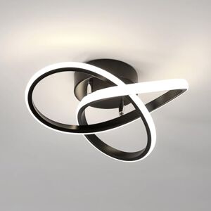 Comely Modern LED Ceiling Light, 30W 3360LM Black Metal Ceiling Lamp, Creative Ring Design, Energy-Efficient Nature Light, Perfect for Entrance, Bedroom, Dining Room, Black, 30cm Comely Modern LED Ceiling Light, 30W 3360LM Black Metal Ceiling Lamp, Creative Ring Design, Energy-Efficient Nature Light, Perfect for Entrance, Bedroom, Dining Room, Black, 30cm
