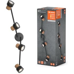 LEDVANCE Decor SPOT Cork, 4 x 3.4W, 920lm, Black, Spotlight, Adjustable Heads, Versatile, Indoor spot, Replaceable LED Lamps, dimmable, Warm White Light Color, GU10 LEDVANCE Decor SPOT Cork, 4 x 3.4W, 920lm, Black, Spotlight, Adjustable Heads, Versatile, Indoor spot, Replaceable LED Lamps, dimmable, Warm White Light Color, GU10