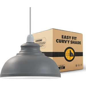 LEDSone Modern Industrial Easy Fit Curvy Lamp Shade Metal Light Shade for Wall Lamp and Table Lamp Hanging Pendant with Free Reducer Plate E27/B22 Base for Pubs, Cafes, and Restaurants LEDSone Modern Industrial Easy Fit Curvy Lamp Shade Metal Light Shade for Wall Lamp and Table Lamp Hanging Pendant with Free Reducer Plate E27/B22 Base for Pubs, Cafes, and Restaurants