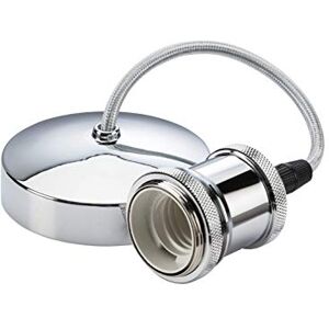 Knightsbridge 6 Inch E27 Vintage Pendant Set in Polished Chrome Knightsbridge 6 Inch E27 Vintage Pendant Set in Polished Chrome