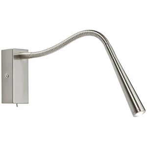 National Lighting Madison 1W LED Adjustable Arm Gooseneck Brushed Chrome Energy Saving Wall Reading Task Display Light with Toggle Switch National Lighting Madison 1W LED Adjustable Arm Gooseneck Brushed Chrome Energy Saving Wall Reading Task Display Light with Toggle Switch