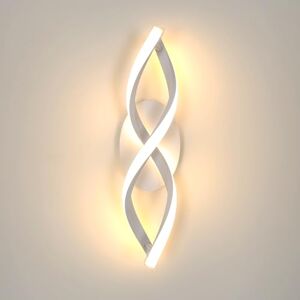 Comely LED Wall Lamp, LED Wall Lights Indoor 16W 1800LM, Modern Curve Design Decorative Wall Light for Bedroom Living Room Corridor, Warm Light 3000k, White Comely LED Wall Lamp, LED Wall Lights Indoor 16W 1800LM, Modern Curve Design Decorative Wall Light for Bedroom Living Room Corridor, Warm Light 3000k, White