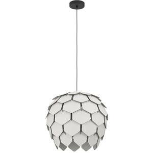 Eglo Pendant Lighting Mattanza, Ceiling Light Fitting for Dining Room, Wooden Hanging lamp Made of Light Grey Wood and Black Metal, E27 Socket, Ø 20” Eglo Pendant Lighting Mattanza, Ceiling Light Fitting for Dining Room, Wooden Hanging lamp Made of Light Grey Wood and Black Metal, E27 Socket, Ø 20”