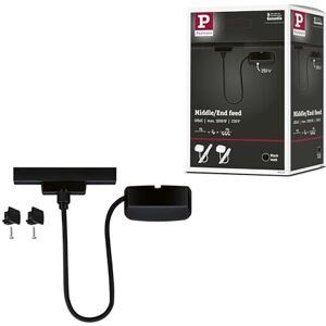 Paulmann 96916 URail cable infeed 1m max. 1000W black matt rail system Paulmann 96916 URail cable infeed 1m max. 1000W black matt rail system