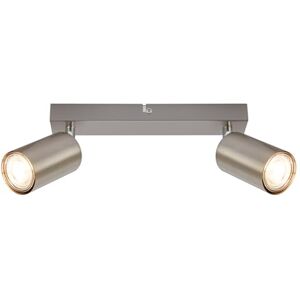 Briloner LED Ceiling Spotbar, 2 x GU10 max 9W, Adjustable Ceiling Spot Lights, Living Room, Kitchen Lights, Lamps for Bedroom, 25.5 cm, Silver-Grey Briloner LED Ceiling Spotbar, 2 x GU10 max 9W, Adjustable Ceiling Spot Lights, Living Room, Kitchen Lights, Lamps for Bedroom, 25.5 cm, Silver-Grey
