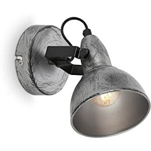 Briloner Leuchten Wall Light Vintage Swivelling Wall Spotlight Retro Wall Lamp 1 x E14 Socket Silver Craft 155 x 100 mm Briloner Leuchten Wall Light Vintage Swivelling Wall Spotlight Retro Wall Lamp 1 x E14 Socket Silver Craft 155 x 100 mm