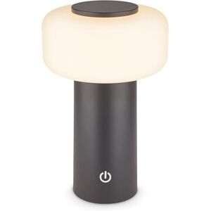 Briloner Rechargeable LED table lamp IP44 with touch, dimmable, replaceable battery, LED light, battery table lamp, bedside, no cord, outdoor, 13x20.6 cm, anthracite Briloner Rechargeable LED table lamp IP44 with touch, dimmable, replaceable battery, LED light, battery table lamp, bedside, no cord, outdoor, 13x20.6 cm, anthracite