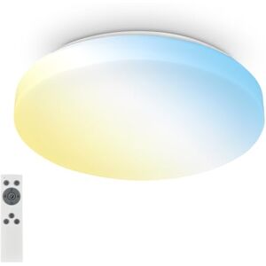 Briloner LED Ceiling lamp with Remote Control, Warm White to Cool White, dimmable, LED lamp, LED Ceiling Light, Living Room lamp, Kitchen lamp, Ceiling Lighting, 39 x 6,5 cm, White Briloner LED Ceiling lamp with Remote Control, Warm White to Cool White, dimmable, LED lamp, LED Ceiling Light, Living Room lamp, Kitchen lamp, Ceiling Lighting, 39 x 6,5 cm, White