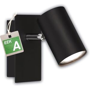 Briloner Wall Light Indoor, Energy Efficiency Class A, Adjustable, 3000K Warm White, 2W, 450 Lumen, Approx. 50,000h Light, Reading Lamp, Living Room Lamp, Kitchen, Hallway, Bedroom, Black Briloner Wall Light Indoor, Energy Efficiency Class A, Adjustable, 3000K Warm White, 2W, 450 Lumen, Approx. 50,000h Light, Reading Lamp, Living Room Lamp, Kitchen, Hallway, Bedroom, Black