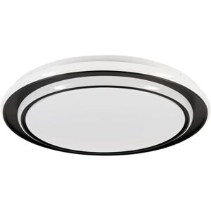 Eglo LED Ceiling Light Fixture Moschetta, Round with Remote, Hallway Flush Mount lamp, Bedroom Lighting in Black Metal and White Plastic, Warm to Cool White, Ø 49 cm Eglo LED Ceiling Light Fixture Moschetta, Round with Remote, Hallway Flush Mount lamp, Bedroom Lighting in Black Metal and White Plastic, Warm to Cool White, Ø 49 cm