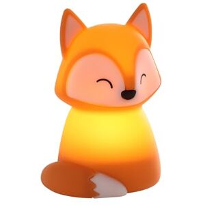 Eglo LED Night Light Kids Castellino, Cute Battery nightlight Fox, Room Decoration Girls and Boys Bedroom, Silicone Bedside lamp for Children, Touch-Operated, Orange, Warm White, RGB Eglo LED Night Light Kids Castellino, Cute Battery nightlight Fox, Room Decoration Girls and Boys Bedroom, Silicone Bedside lamp for Children, Touch-Operated, Orange, Warm White, RGB