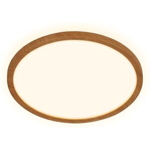 Briloner LED Ceiling lamp with indirect Light, Flat, Warm White Light, LED lamp, LED Ceiling Light, Living Room lamp, LED Panel, Kitchen lamp, Bedroom lamp, 29x3 cm, Wooden Frame Briloner LED Ceiling lamp with indirect Light, Flat, Warm White Light, LED lamp, LED Ceiling Light, Living Room lamp, LED Panel, Kitchen lamp, Bedroom lamp, 29x3 cm, Wooden Frame