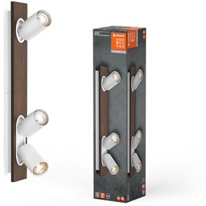 LEDVANCE Decor SPOT Mercury, 3 x 3.4W, 690lm, Wood Effect, White, Spotlight, Adjustable Heads, Versatile, Indoor spot, Replaceable LED Lamps, Warm White Light Color, GU10 LEDVANCE Decor SPOT Mercury, 3 x 3.4W, 690lm, Wood Effect, White, Spotlight, Adjustable Heads, Versatile, Indoor spot, Replaceable LED Lamps, Warm White Light Color, GU10