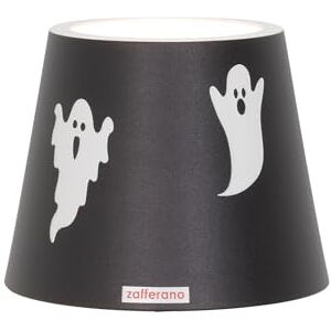 Zafferano , Poldina Cover Halloween Special Edition, Metal Lampshade for Table Lamp, Compatible with Poldina Lamps, Designed in Italy, Ø11.4 x 8.9 cm, Colour Black Ghost Decoration Zafferano , Poldina Cover Halloween Special Edition, Metal Lampshade for Table Lamp, Compatible with Poldina Lamps, Designed in Italy, Ø11.4 x 8.9 cm, Colour Black Ghost Decoration